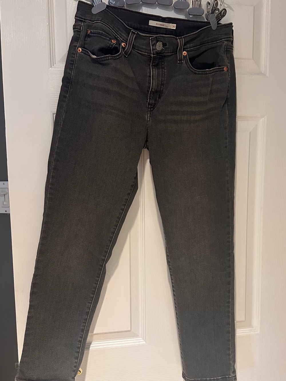 Levi's Women's Black Boyfriend Jeans